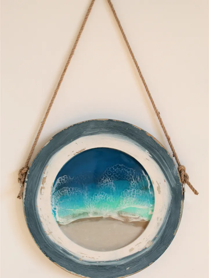 Coastal wall decor – coastal grandmother aestetic–  Ocean wall art - abstract ocean waves