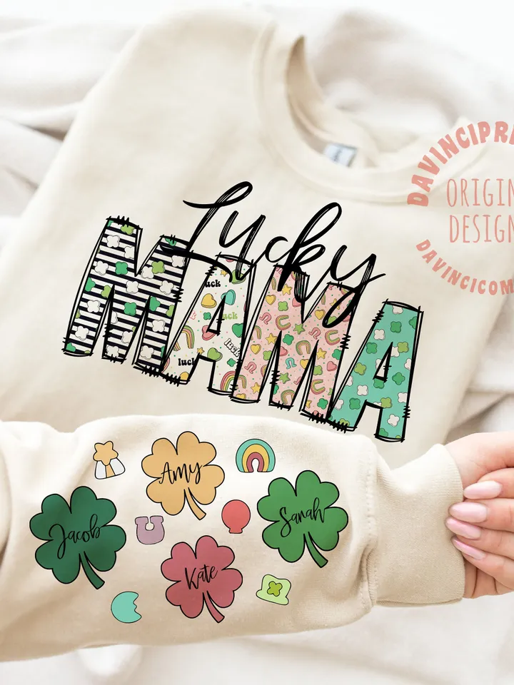 Lucky Mama St. Patrick’s PNG Sublimation Design, St. Patrick’s Day PNG, Lucky Charm png, Lucky png, Shamrock png, Mama png, Clover png, png
