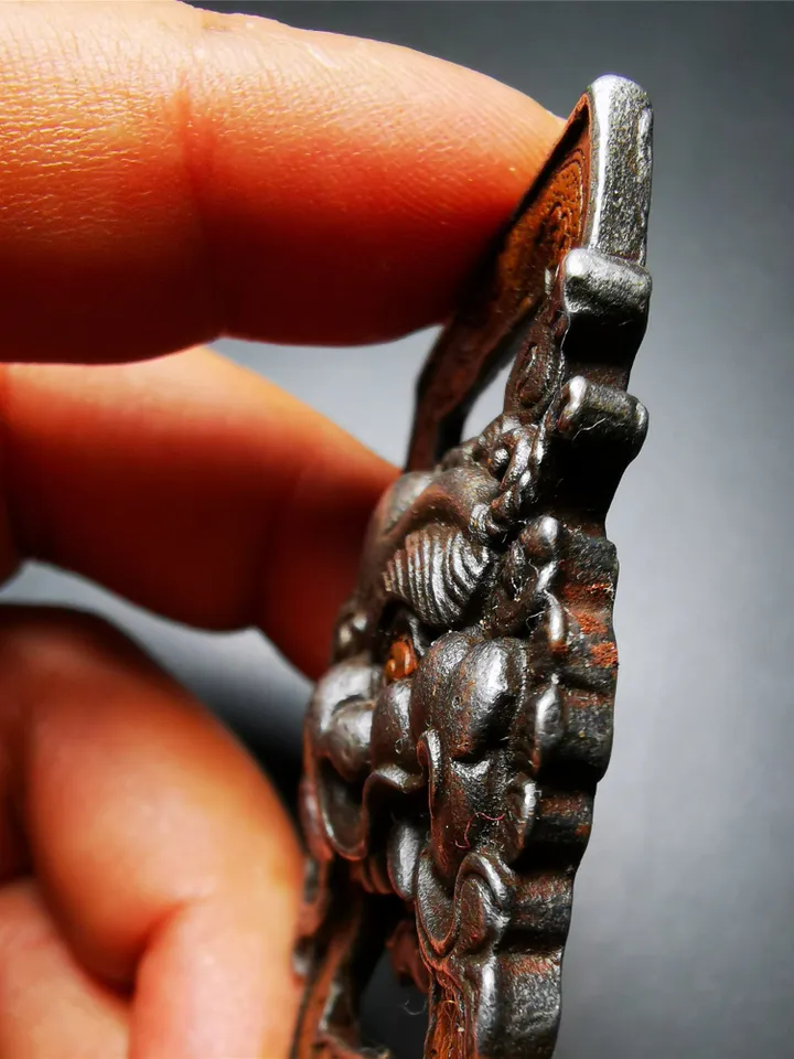 Gandhanra Handmade Tibetan Scripture Book Buckle,DIY Buckle for Book,Belt Backpack,Made of Cold Iron,inlaid Copper