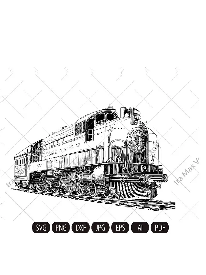 Train SVG/retro train svg/ train vintage/flights train svg/train detailed/ transportation svg/ stencil/ vinyl / cut file/ cuttable file