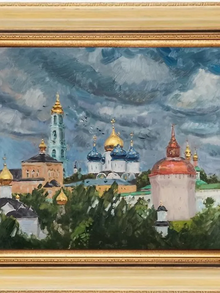 Church Painting Original Painting Canvas Painting Landscape Painting