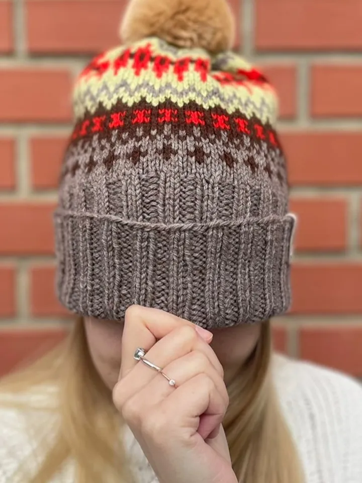 Warm handmade knitted hat
