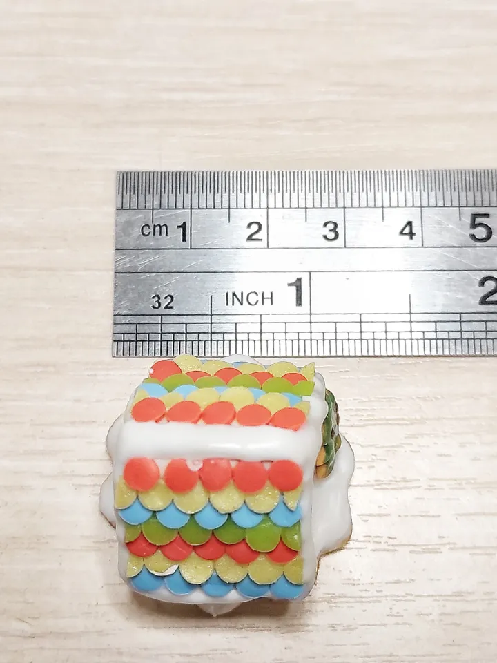 Realistic New Year miniature for dolls house - gingerbread house for dolls - food for dolls - realistic miniature