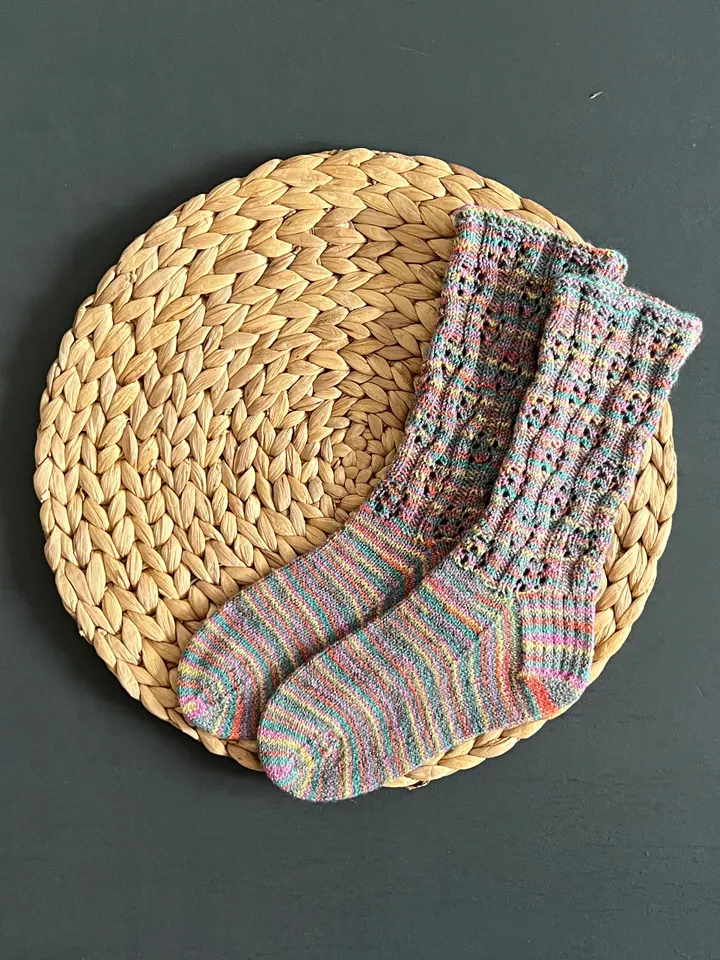 Handmade knitted womens socks/ Warm knitted accessory