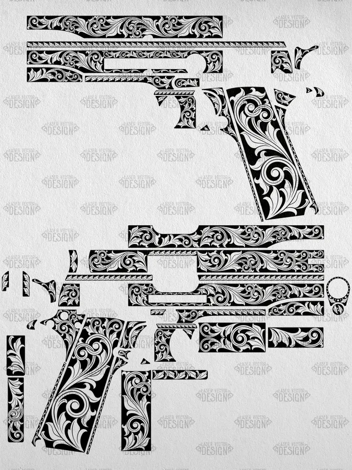 VECTOR DESIGN Colt 1911 government Scrollwork 14