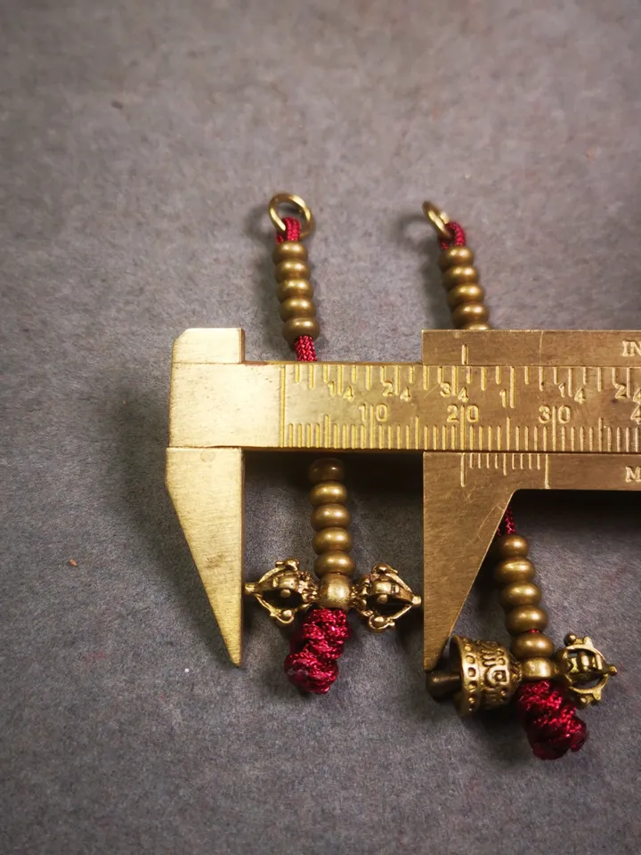 Gandhanra Handmade Tibetan Buddhist Mala Counters,Prayer Bead Counters,with Dorje and Vajra Pendant,Made of  Brass