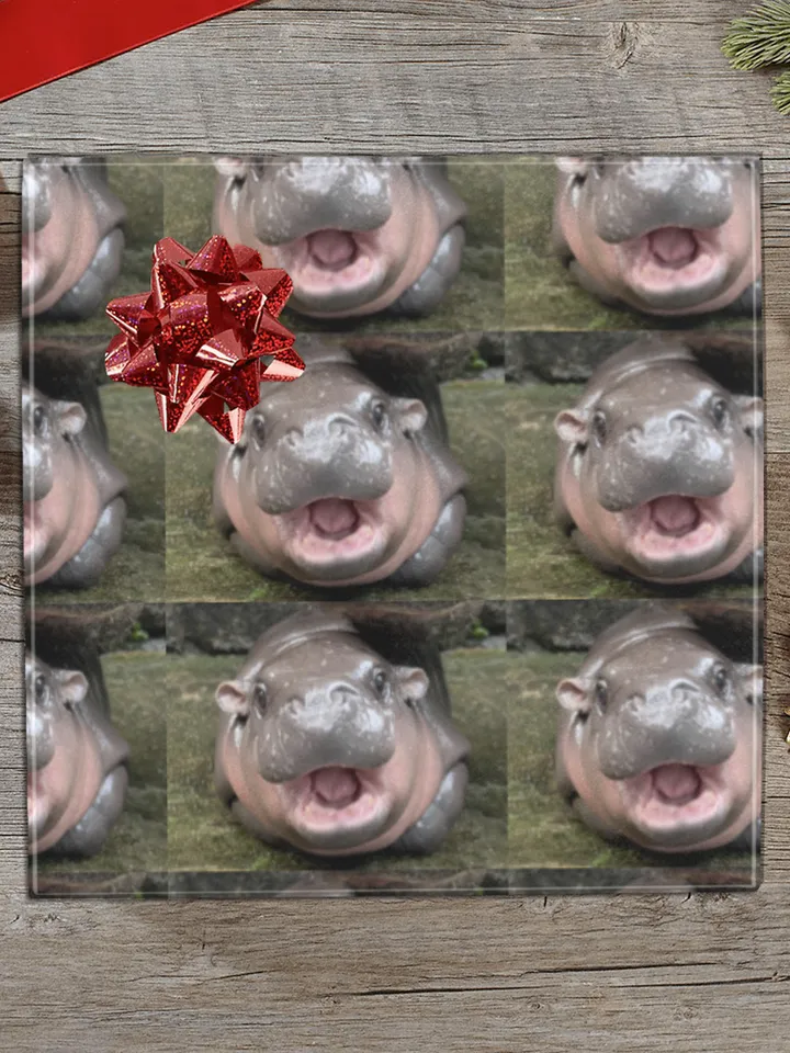 Moo Deng Gift Wrapping Paper