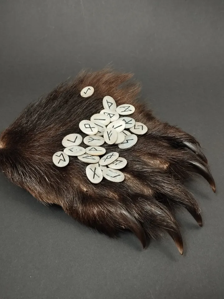 Cave bear bone runes