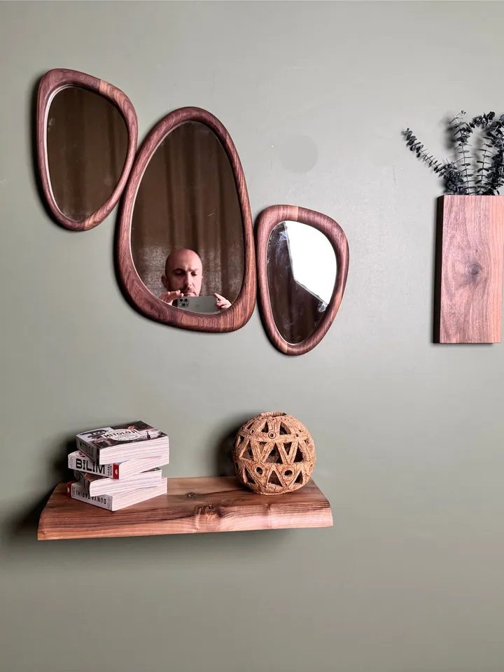 Walnut Framed Mirror