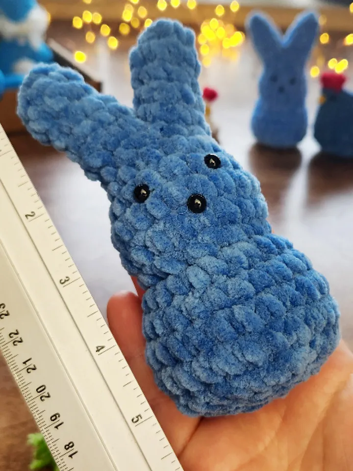 Easter Crochet Pattern: 5-Inch Peep Plush Bunny - No Sew