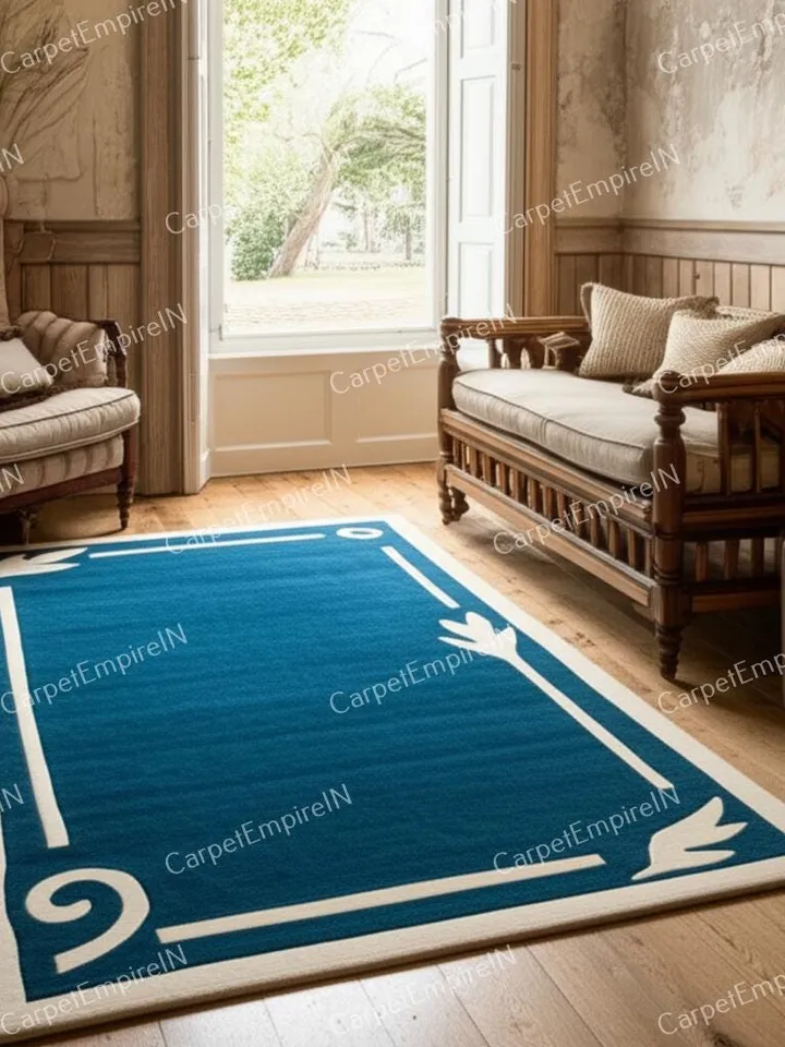 Buy 9x12 Leaf Design Area Rug Hand-Tufted 100% Wool Handmade Carpet for Home, Bedroom Rug, Living Room Rug, kids rug, yellow rug