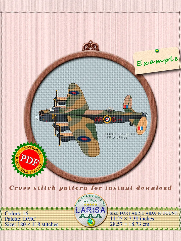 Warplane Avro Lancaster Pattern | Australian Air Force Aircraft Chart