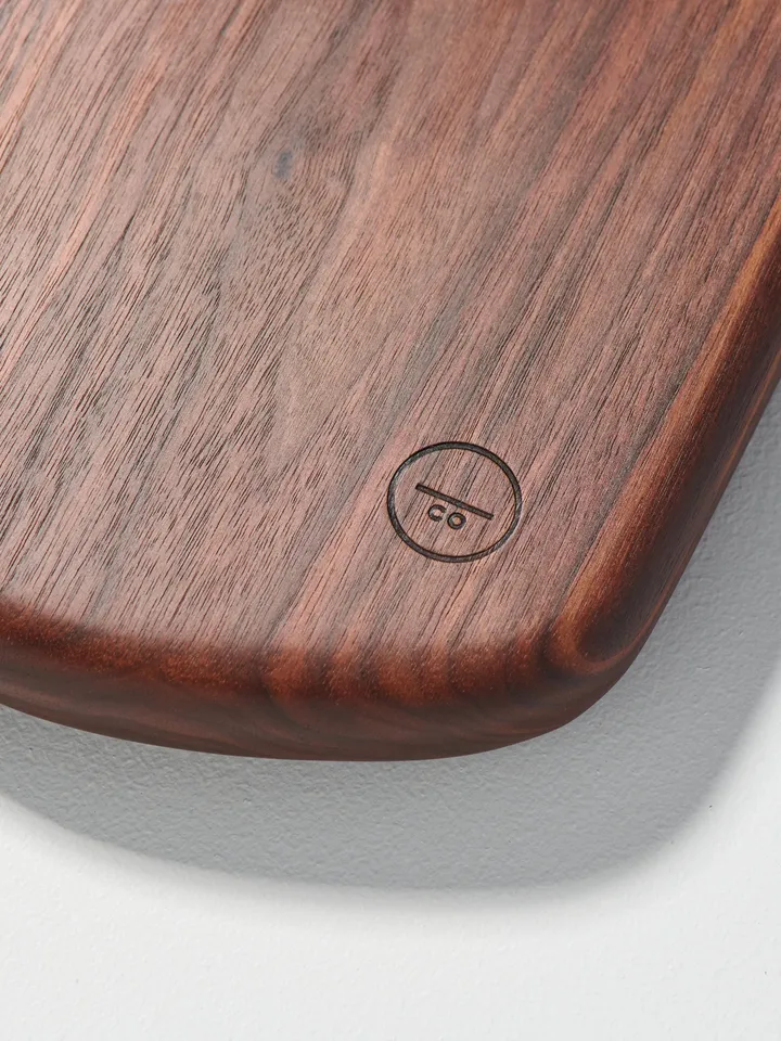 Organic Shaped Large Wood Serving Board - carved and shaped by hand in local Pennsylvania Walnut, Sycamore, Maple - Large Serving Board