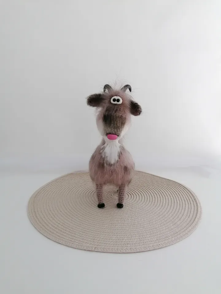 crocheted very cute goat