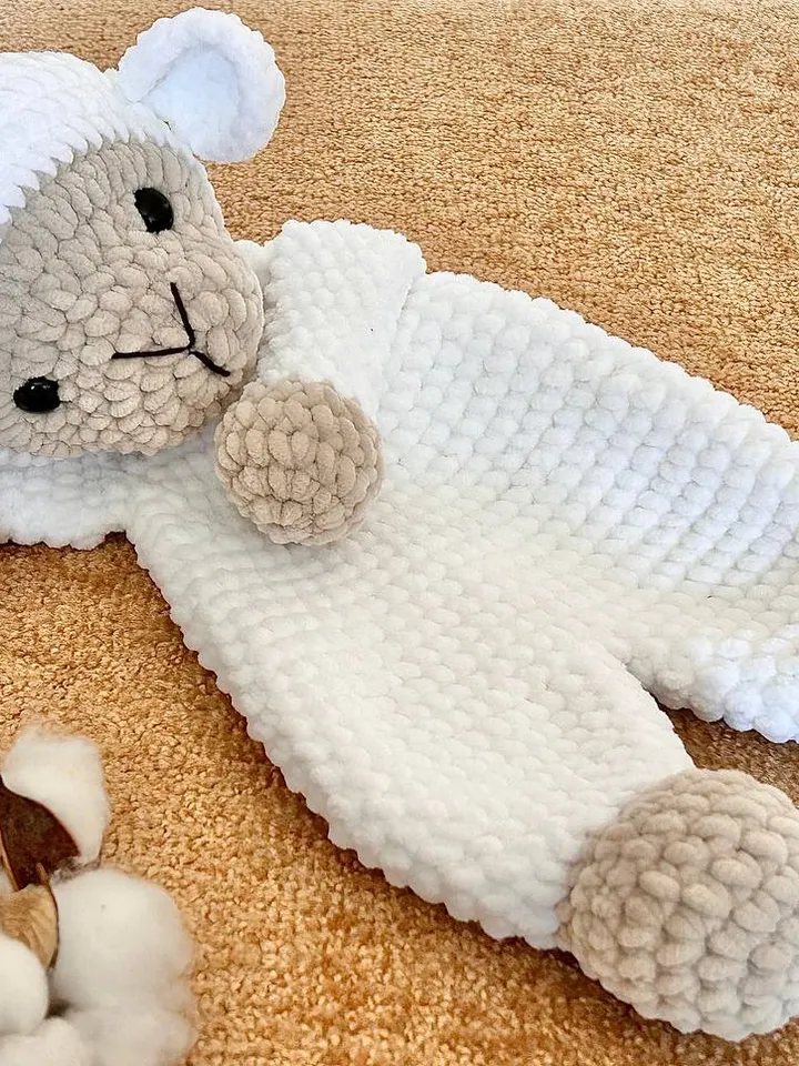 Crochet sheep snuggler pattern Amigurumi lamb pattern Crochet cuddle sheep pattern