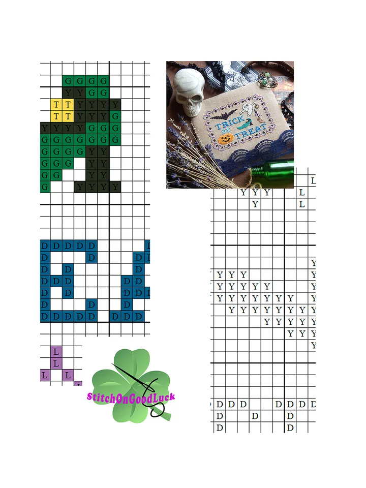 Trick or Treat cross stitch pattern