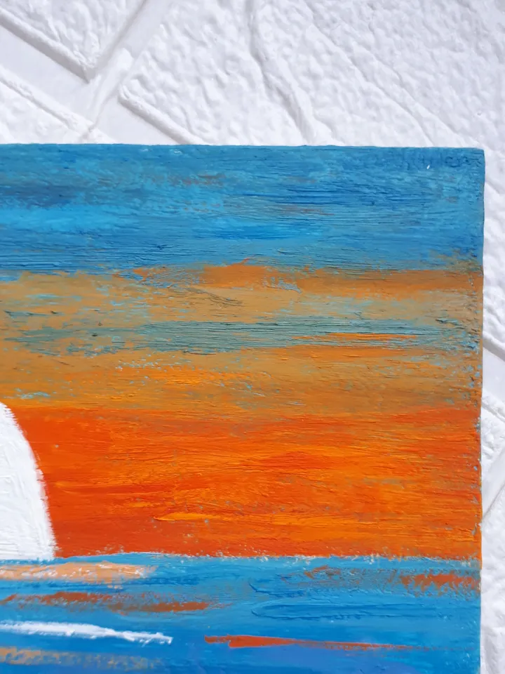 Sunset Miniature #8, Seascape Painting