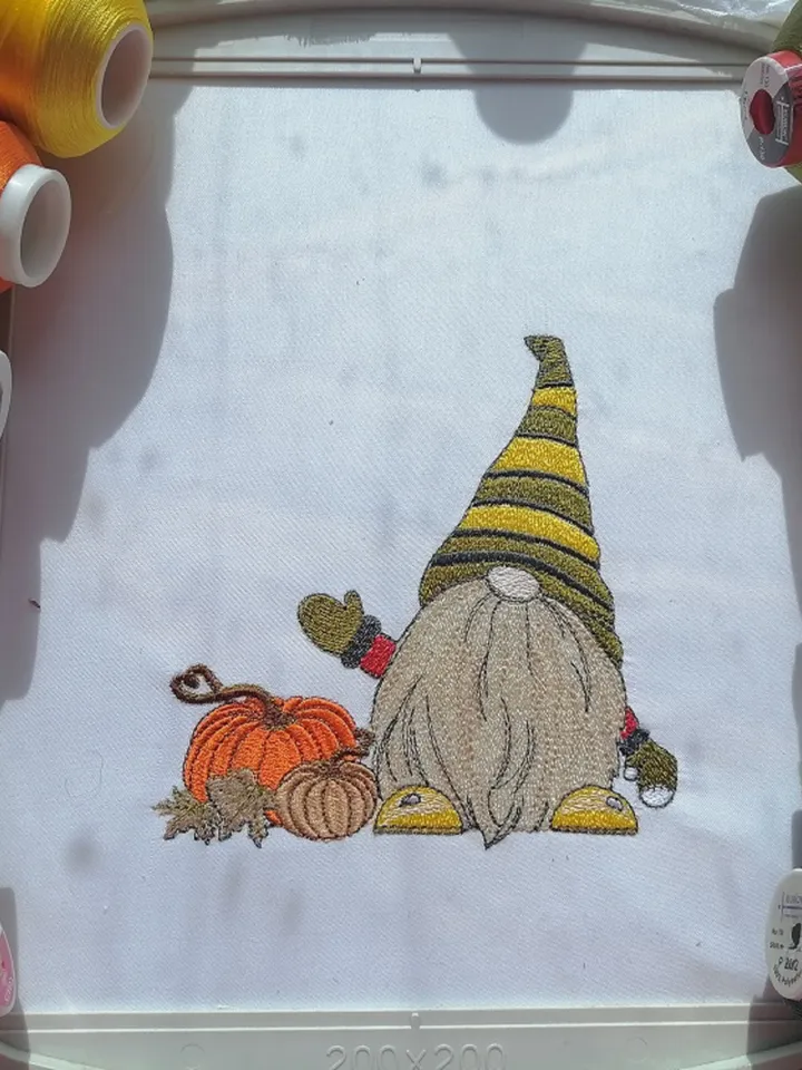 Troll with pumpkin 2 Sizes Embroidery Design