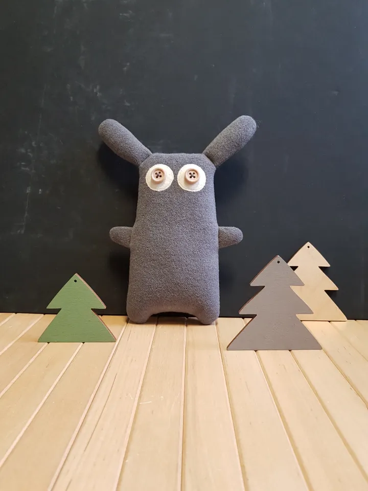 Stuffed Rabbit sewing pattern PDF, digital tutorial in English, animal doll sewing diy