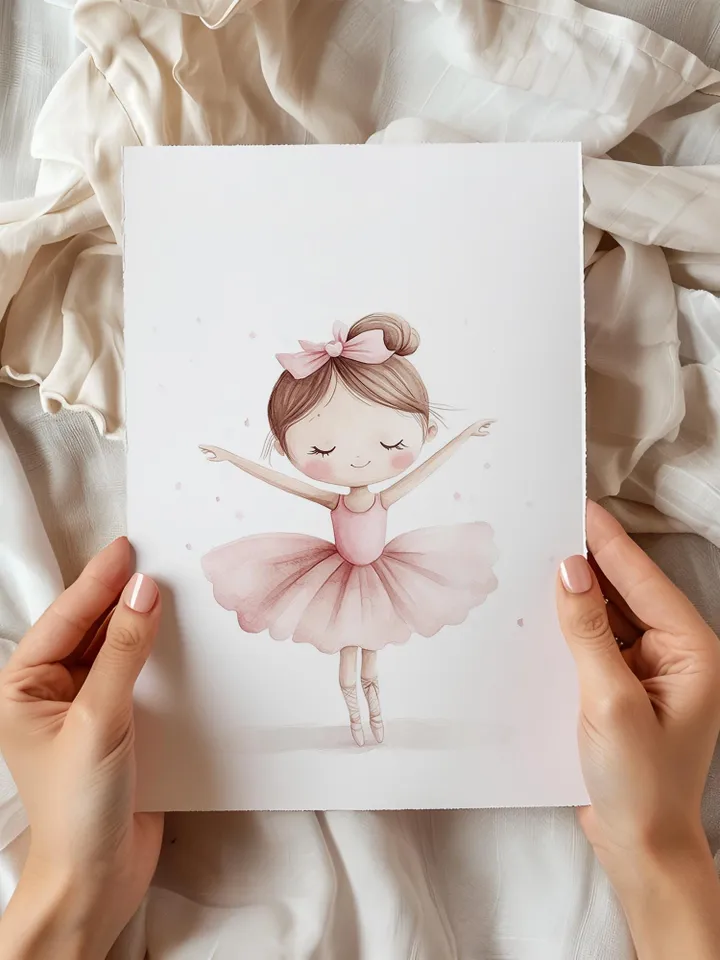 Ballerina Nursery print, nursery decor printable wall art; Nutcracker kids room watercolor art; digital download; Christmas kids room decor