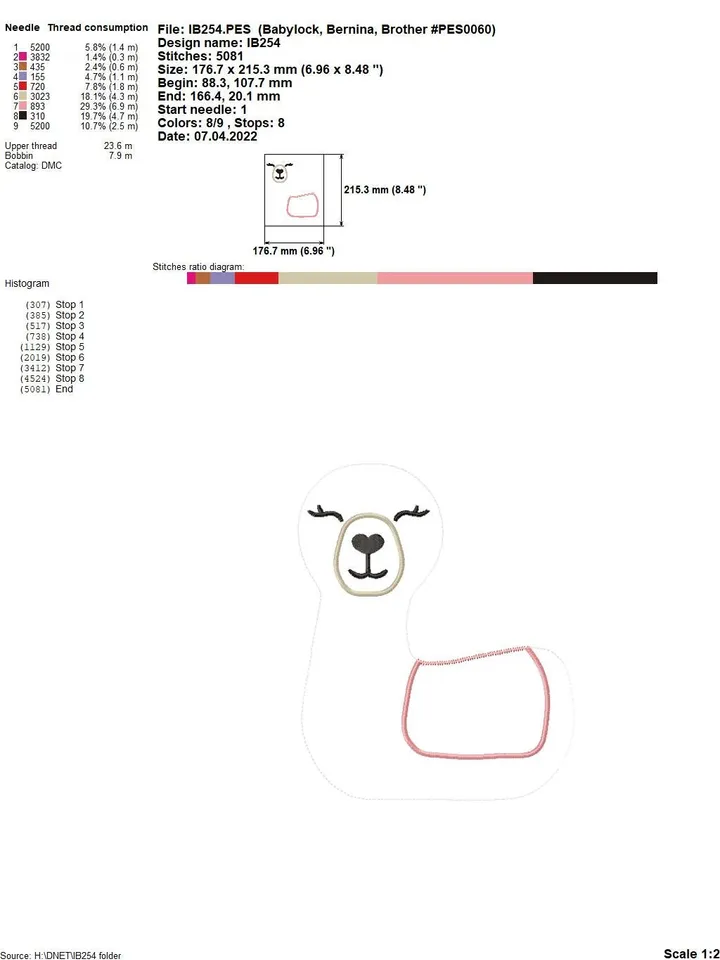 Lama Baby Comforter Toy Machine Embroidery Designs in the hoop project digital embroidery pattern Machine embroidery pattern for babies
