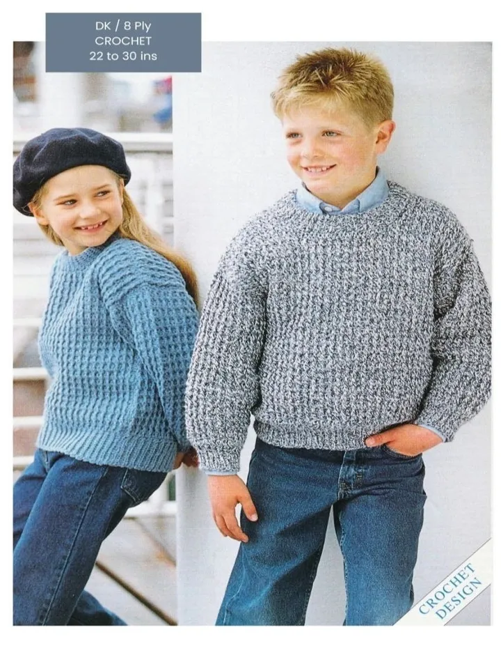 Kid’s sweater, easy kids sweater pdf, crochet pattern sweater, boys sweater, girl sweaters pdf instant download