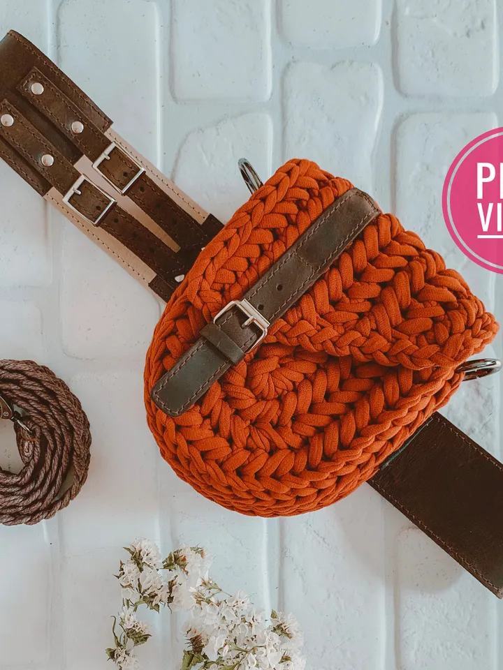 Crochet pattern bag holster PDF digital instant download, women crossbody, hippie purse, bag transformer, fanny pack