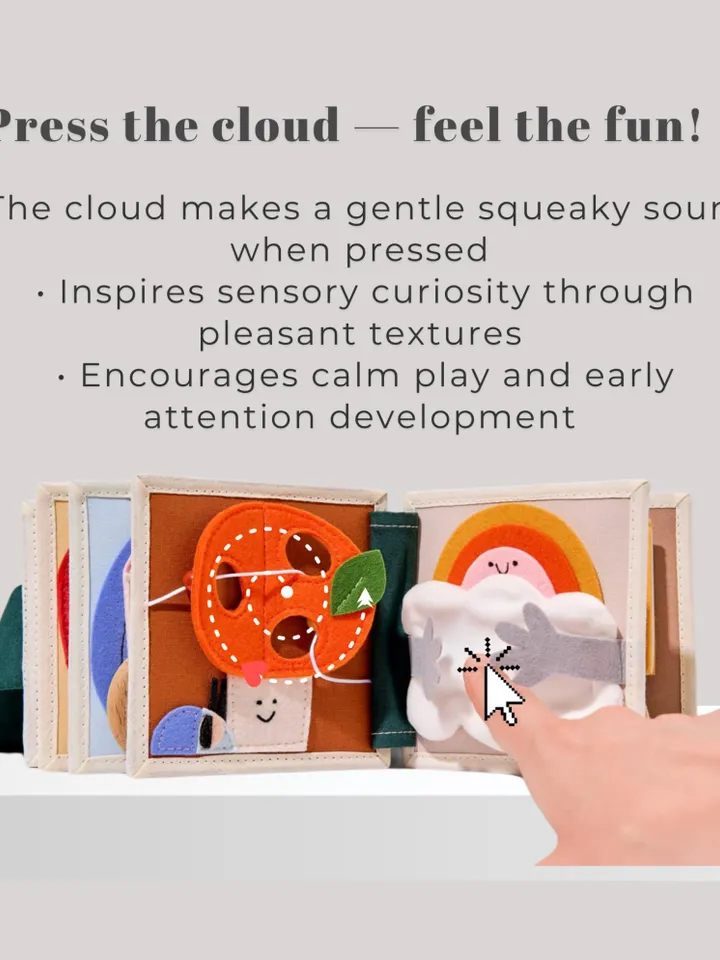 Sensory toys for babies Montessori quiet book travel busy book for baby 6 to 12 months One Silly Goose first birthday gift Kinderkrama