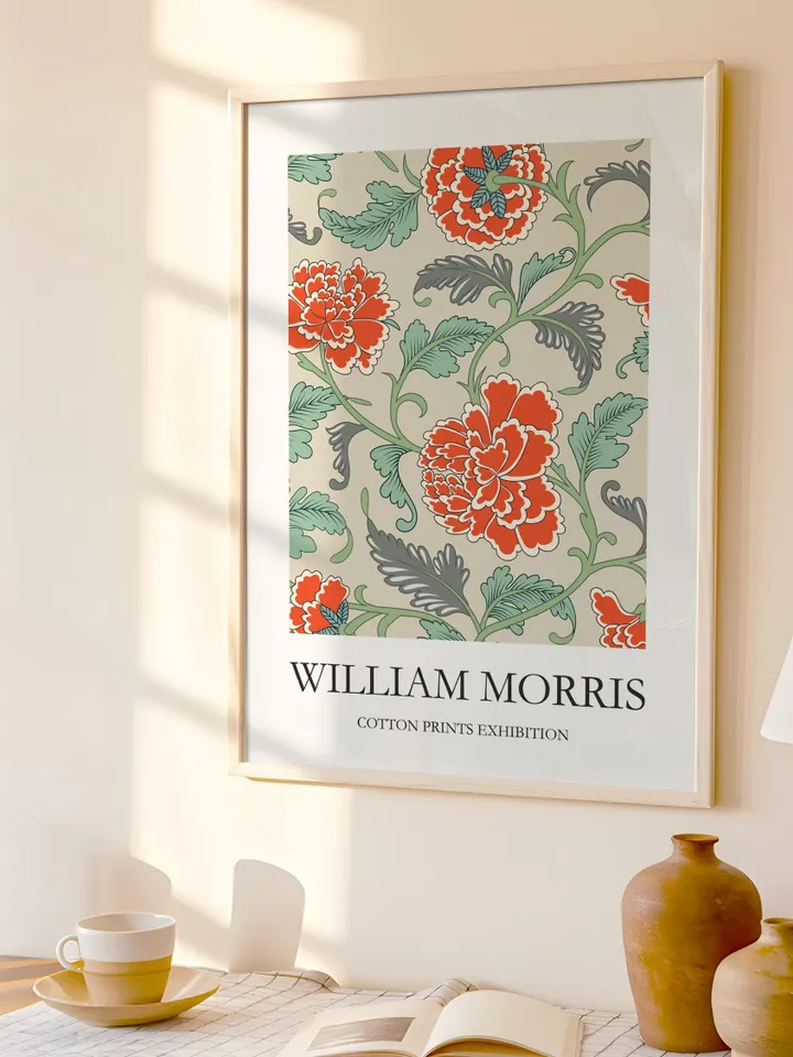 Textile Wall Art William Morris Style Vintage Poster Museum Inspired Digital Home Decor Classic Interior Pattern Print Gift Idea Download