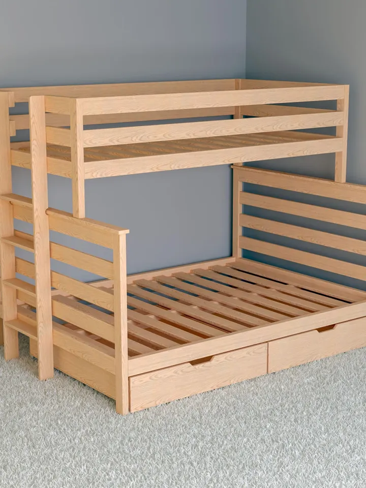 DIY Twin Over Full Bunk Bed Plans, PDF Guide