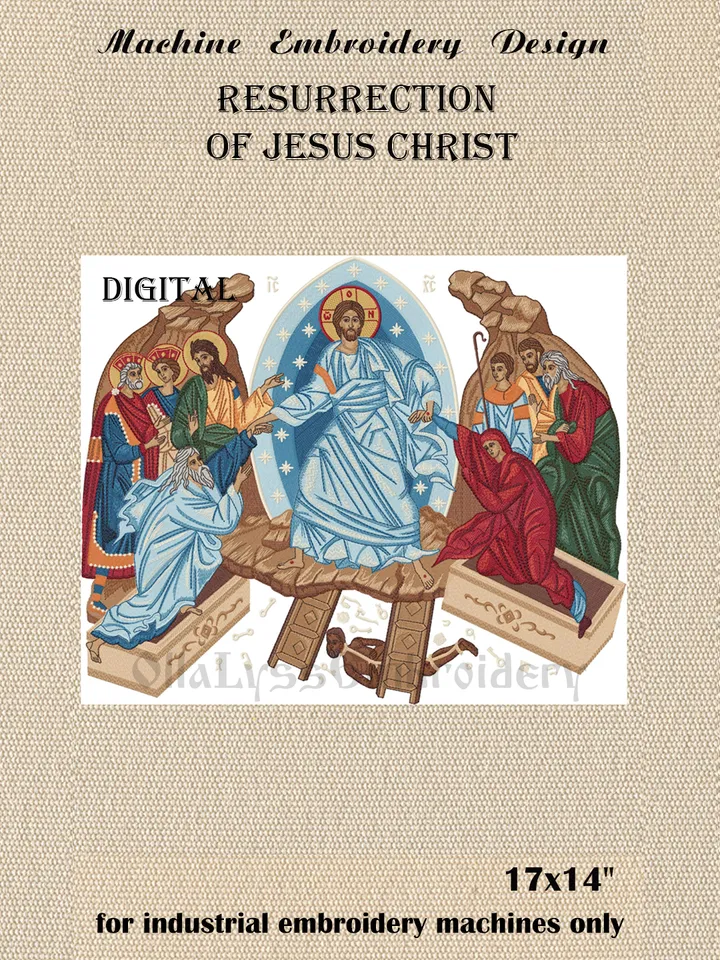 The Resurrection of Jesus Christ embroidery design