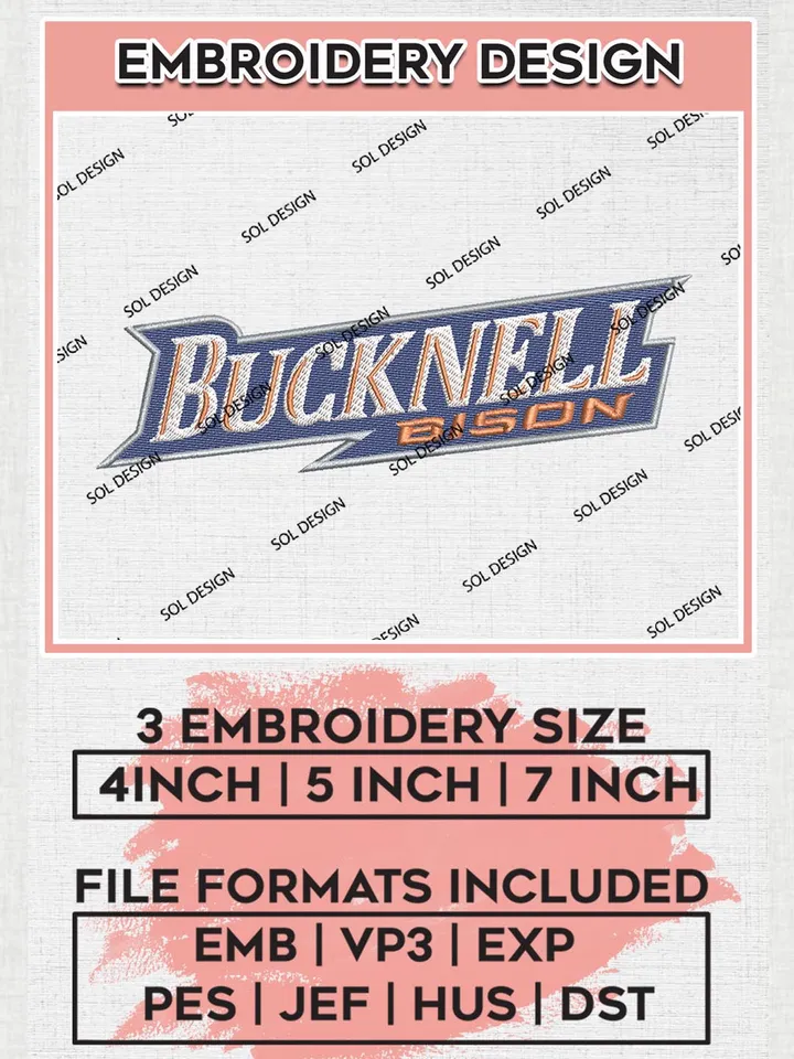 NCAA Bucknell Bison Wordmark Logo Machine Embroidery Design, NCAA Bucknell Bison Embroidery Design Design files, NCAA Team Embroidery Designs, NCAA Machine Embroidery Designs, Digital Download
