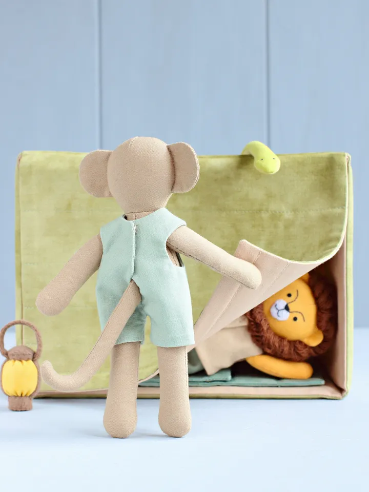 3 PDF Mini Monkey, Lion and Safari Tent Sewing Patterns Bundle