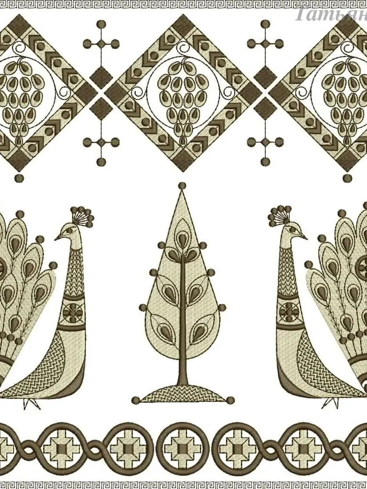 "Eden" is a universal set for machine embroidery.