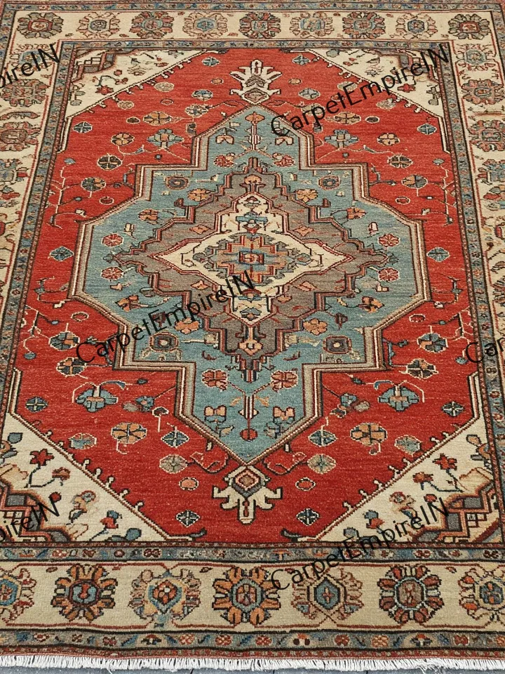 Exquisite Blue Modern Oushak Hand Knotted Rug 4x6, 5x8, 6x9, 8x10, 9x12, 10x14 ft Handmade Rugs for Living Room - Antique Contemporary rug