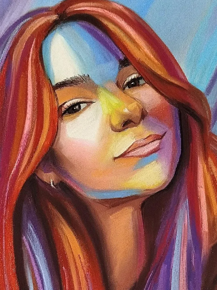 Pop art pastel portrait from photo | Hand drawn colored personalized pastel portrait | Hand painted custom abstract modern art portrait