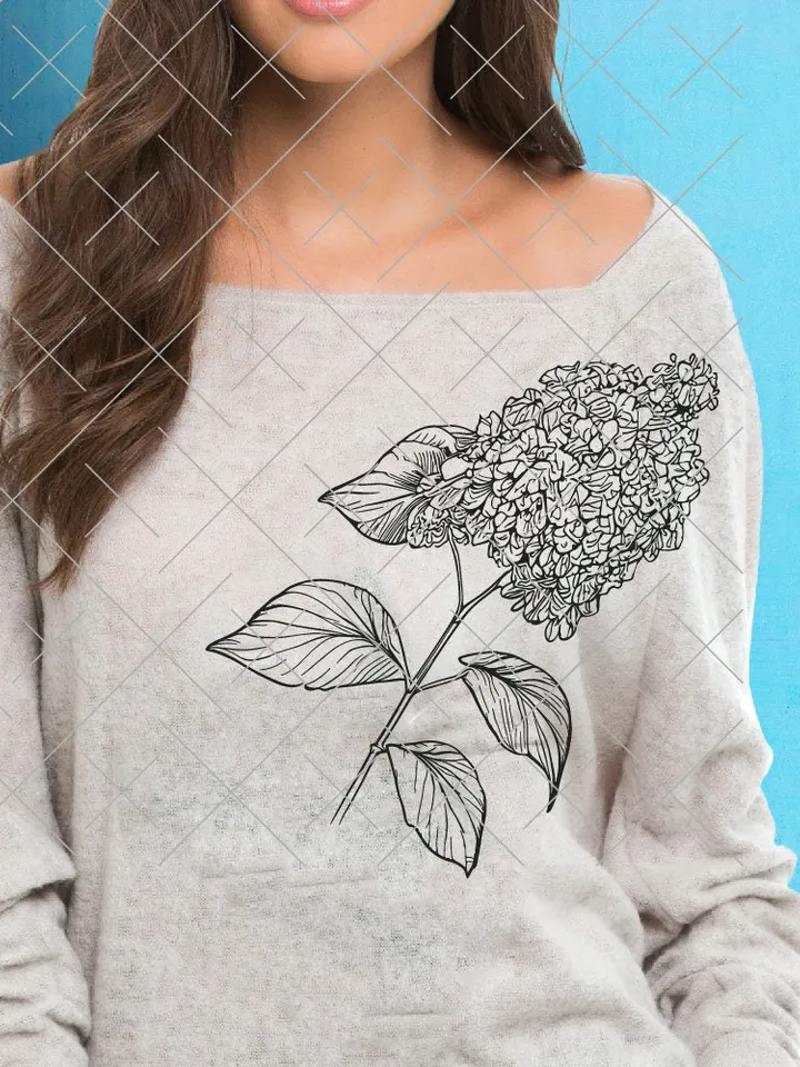 Hydrangea SVG, Hydrangea PNG , Vintage Botanical Line Art, Clip Art, sublimation, Logo Design, Engraving