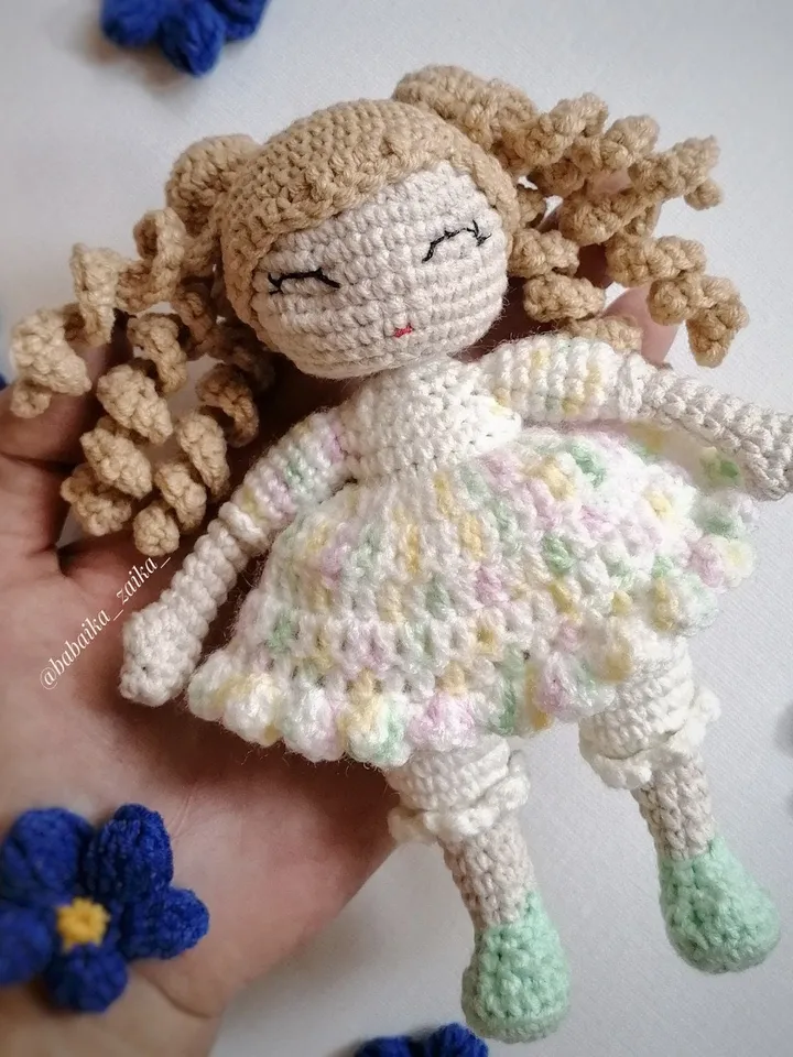 PDF Crochet Pattern Sleeping Baby Doll, Amigurumi Doll Pattern, Cute Handmade Crochet Doll, DIY Baby Doll Gift, Eco-Friendly Handmade Toy