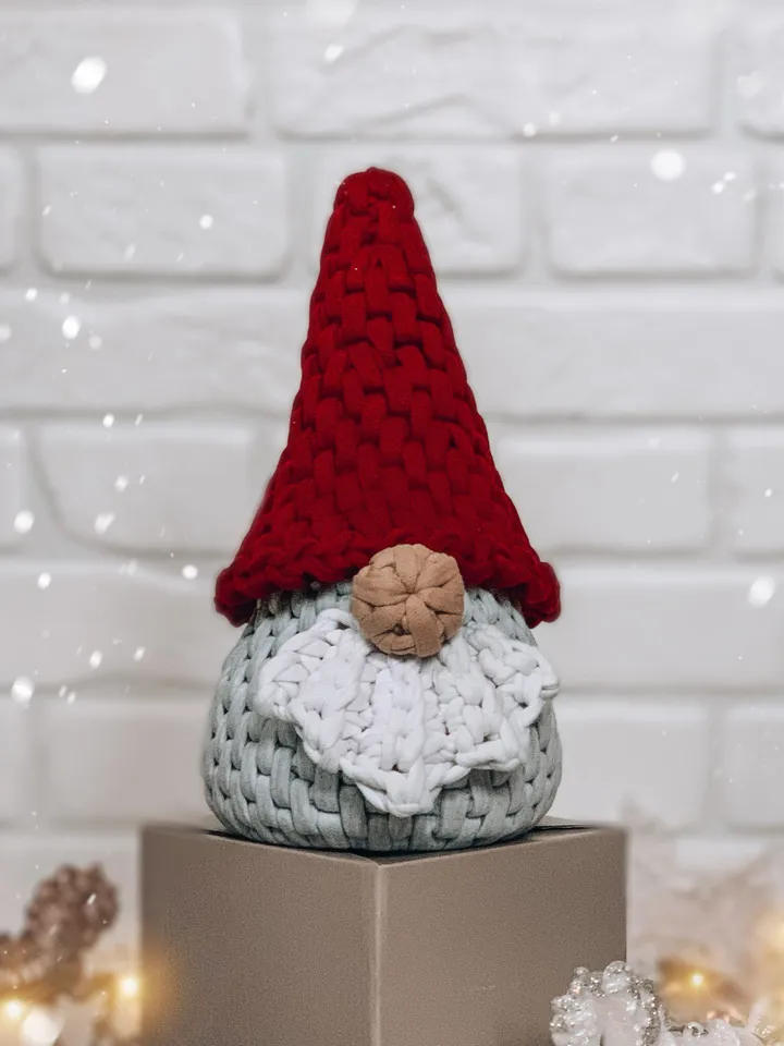 Crochet Scandinavian gnome basket, PDF pattern, digital instant download