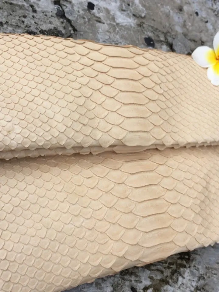 Genuine python skin cream handmade clutch, classy elegant leather envelope bag, purse free shipping, flat snake leather clutch,small clutch