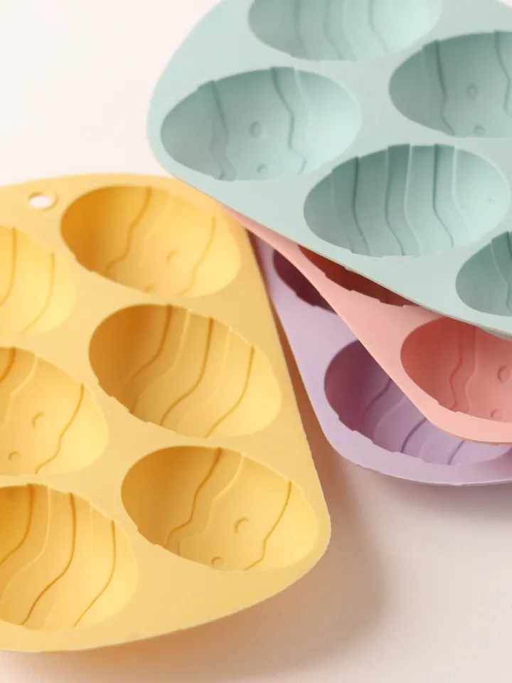 Silicone mold for baking, cooking, candy and chocolate making, Easter Egg shape soap making DIY resin