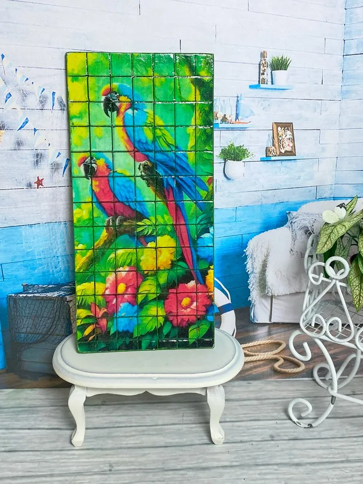 Bright panel. Panel for a dollhouse. 1:12. Handmade.