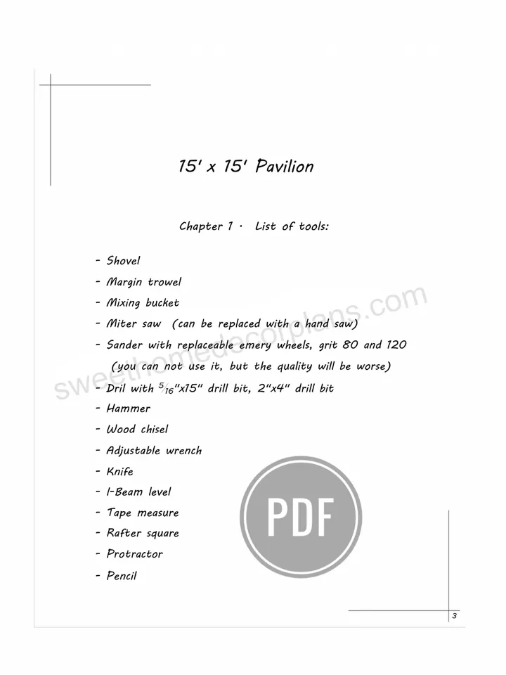 Diy 15 x 15 gable pavilion plans in pdf. Carport plans. Wooden square outdoor gazebo plans. Backyard pergola plans pdf.