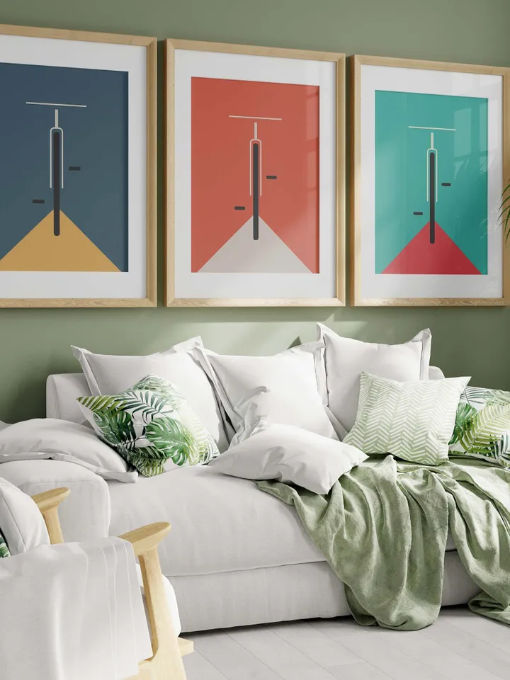 Bauhaus poster set of 3 premium printable wall art prints mid century modern minimalist abstract geometric bundle digital download poster