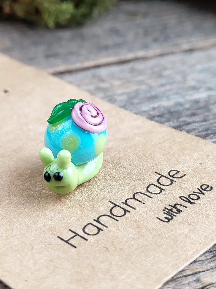 MINIATURE ANIMALS Snail figurine aquarium decoration Glass figurines