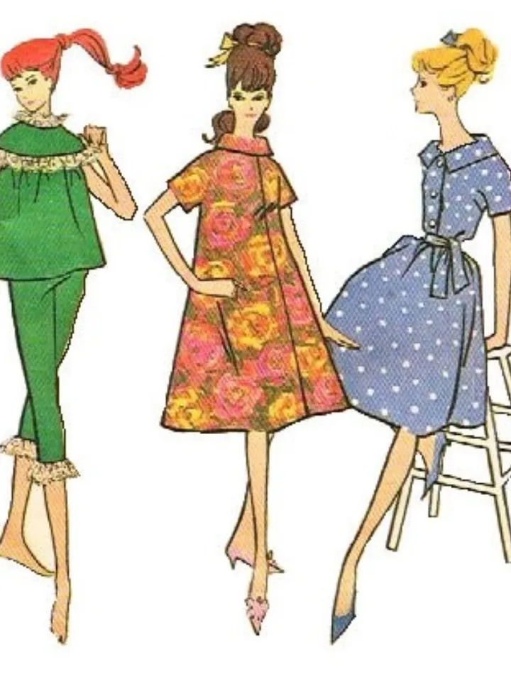 Copy Advance 3377 Vintage Barbie Sewing Pattern Wardrobe Clothes for Dolls 11-1/2" Digital Download PDF