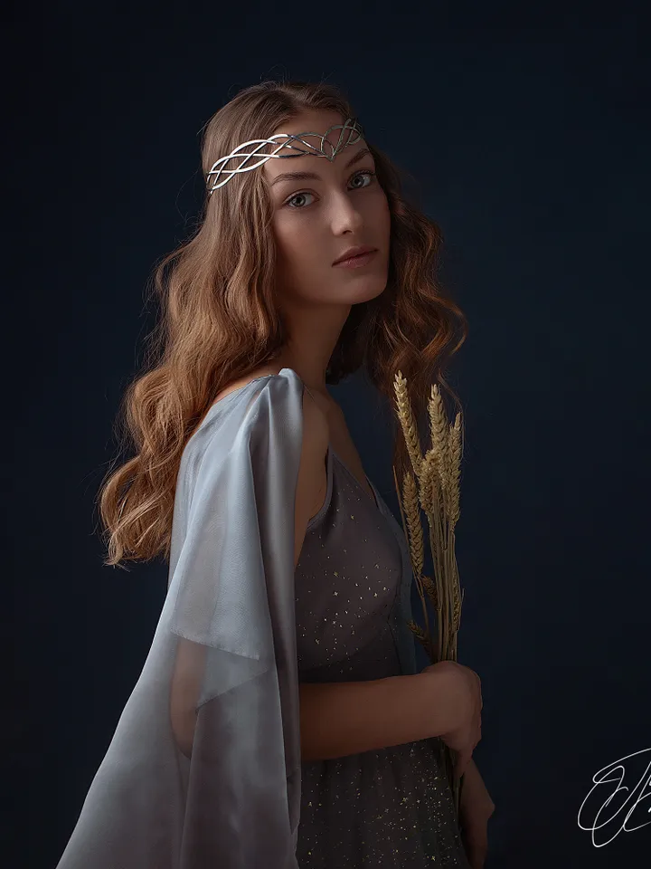 Fantasy diadem jewelry Tiara Elven Crown bridal hair vine Wedding Headpiece bridal headband fantasy fairy Tiara Rosella