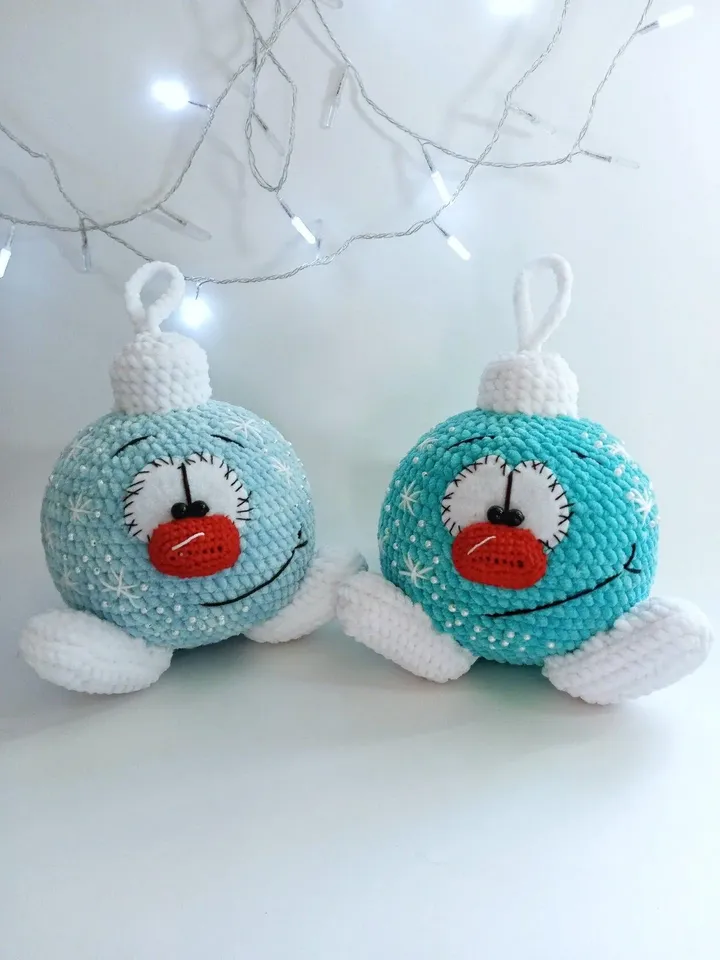 Amigurumi Crochet Christmas Ball, Crochet pattern, Digital Download