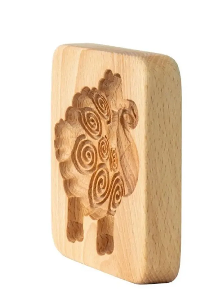 Sheep Embossed cookie mold, cookie cutter, wooden mold, Wooden stamp stamp for gingerbread cookies springerle stamp