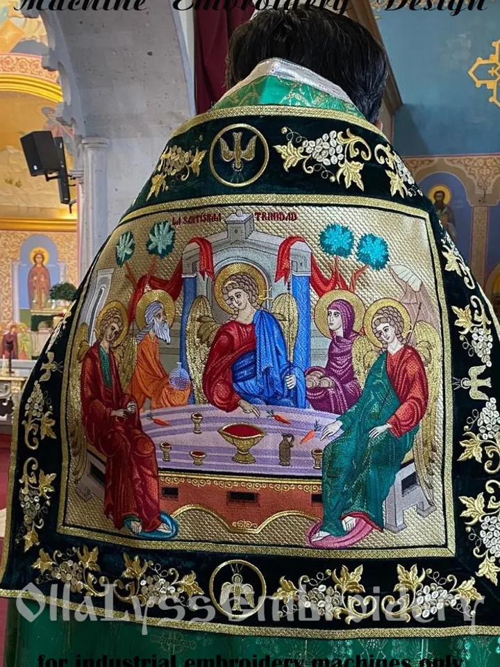 The Holy Trinity embroidery design